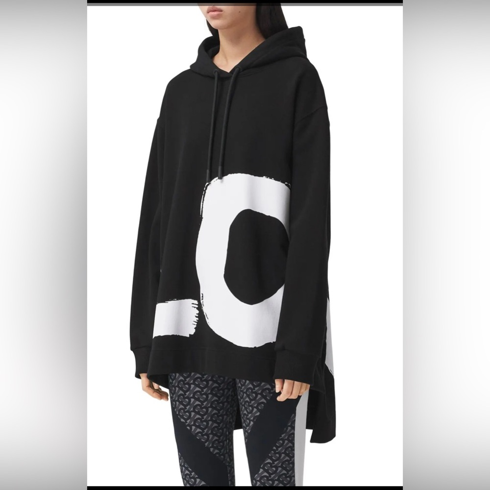Burberry Black and White Graphic hoodie